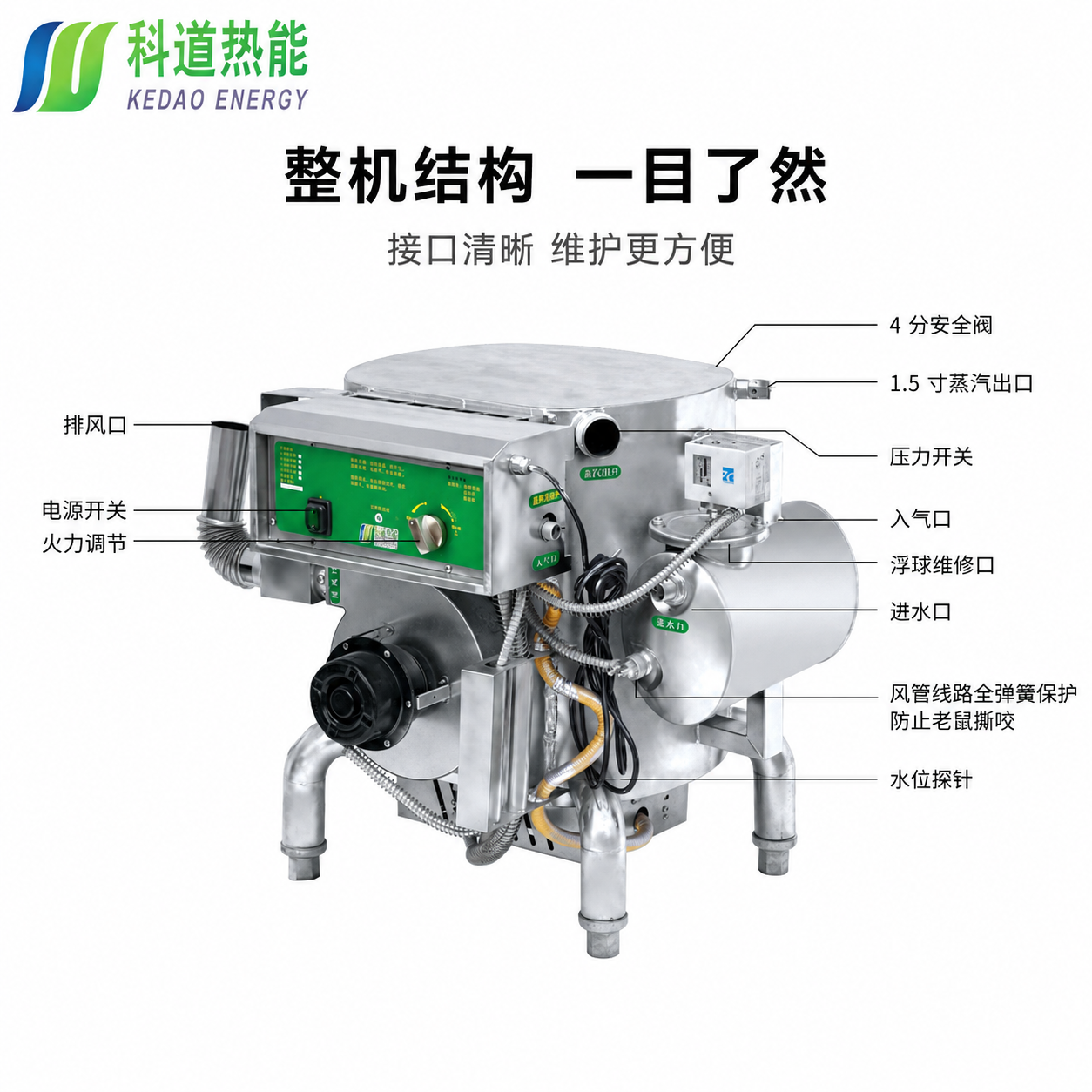 燃气小型卧式蒸汽机
