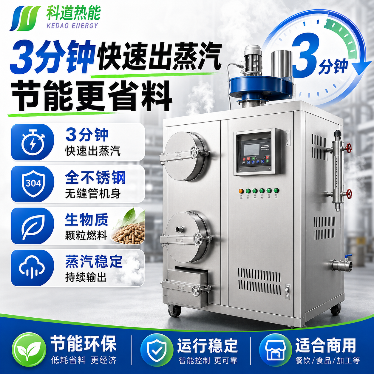 小型全不锈钢生物质颗粒蒸汽机